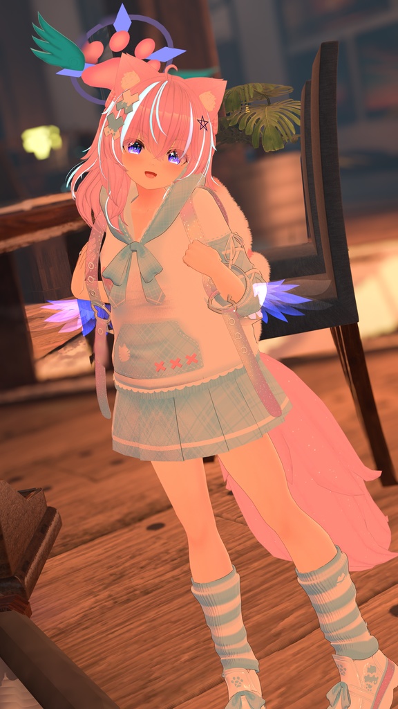 《30アバター対応衣装》ねこちるぱーかー!