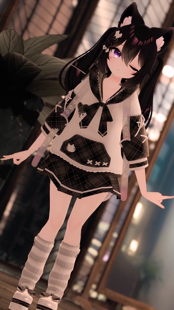 《30アバター対応衣装》ねこちるぱーかー!