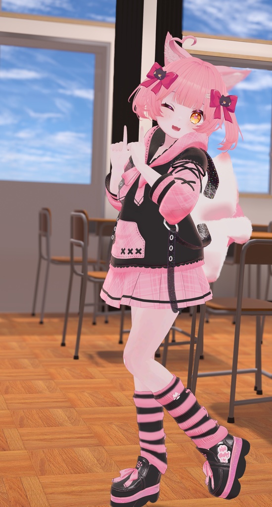 《30アバター対応衣装》ねこちるぱーかー!