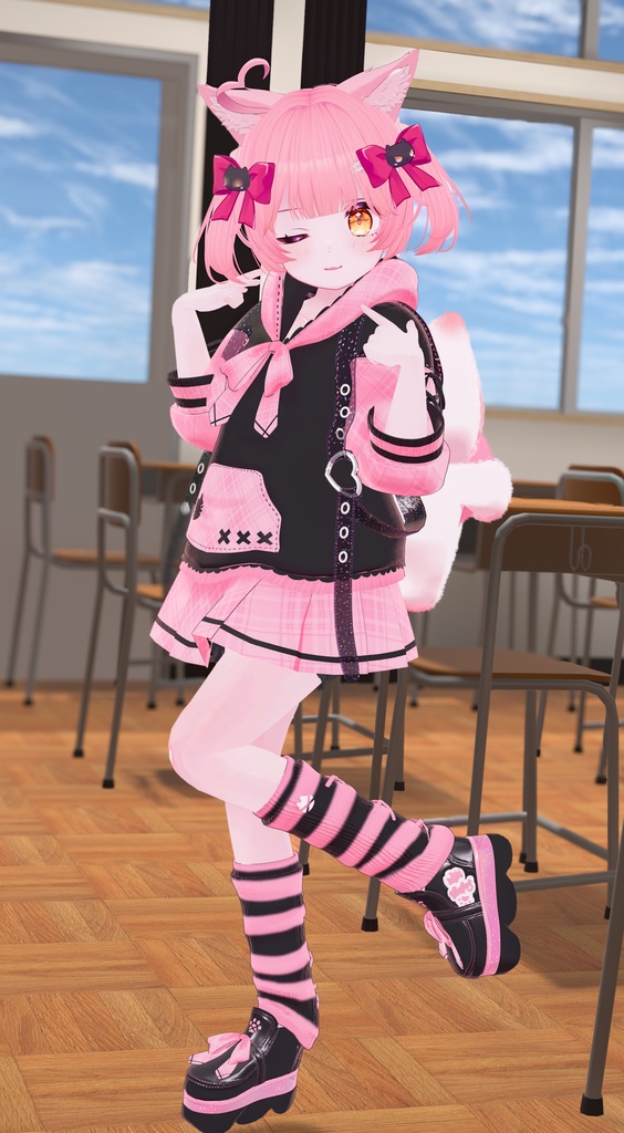 《30アバター対応衣装》ねこちるぱーかー!