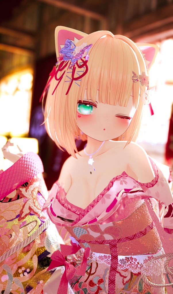 《43アバター対応衣装》桜花宵衣