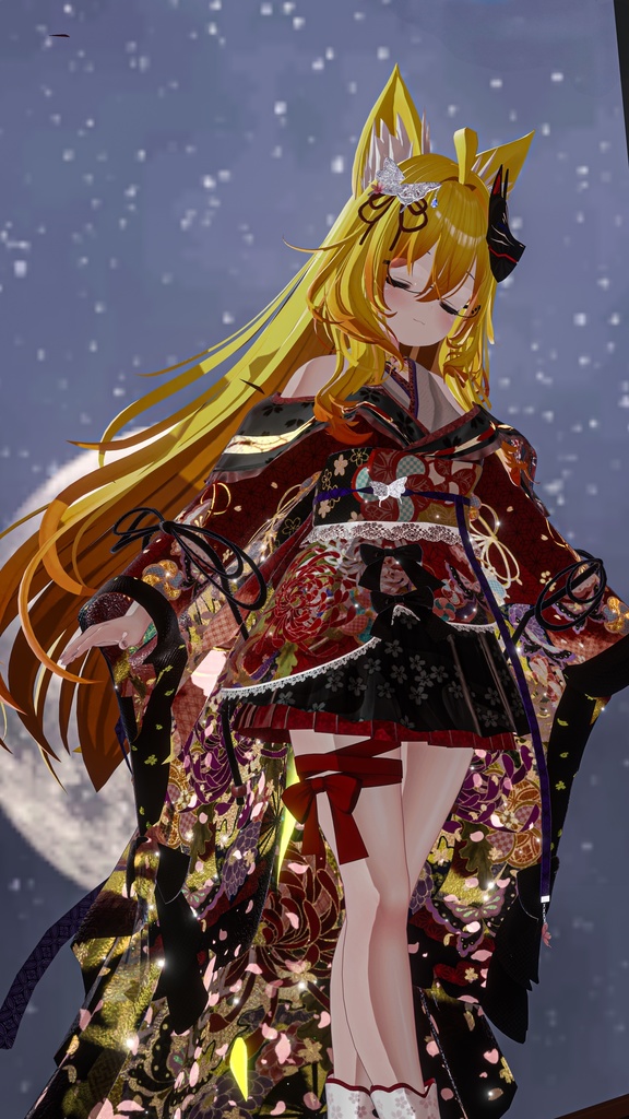 《43アバター対応衣装》桜花宵衣