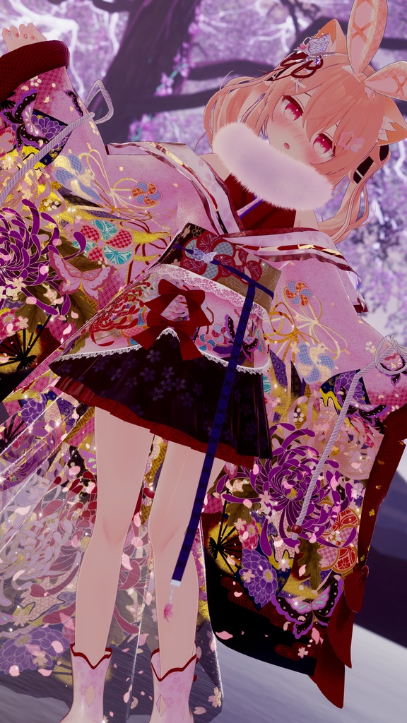 《43アバター対応衣装》桜花宵衣