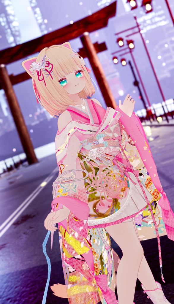 《43アバター対応衣装》桜花宵衣