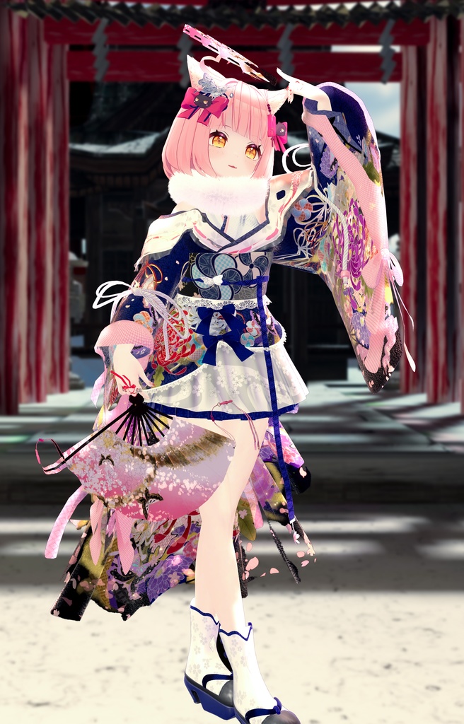 《43アバター対応衣装》桜花宵衣