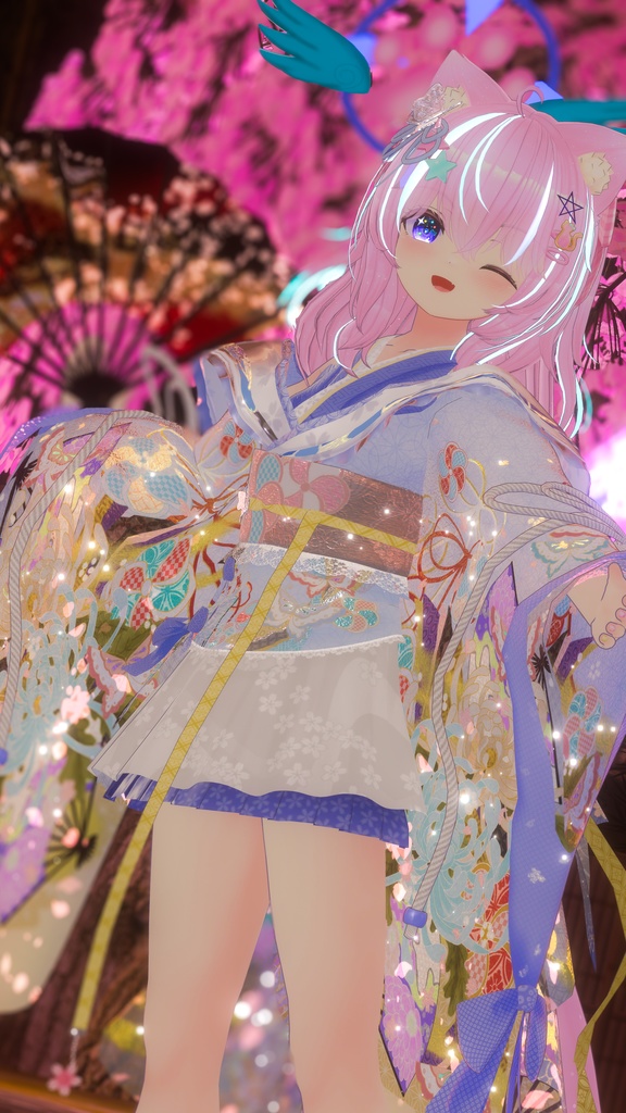 《43アバター対応衣装》桜花宵衣