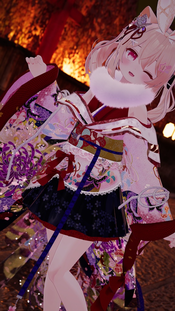 《43アバター対応衣装》桜花宵衣