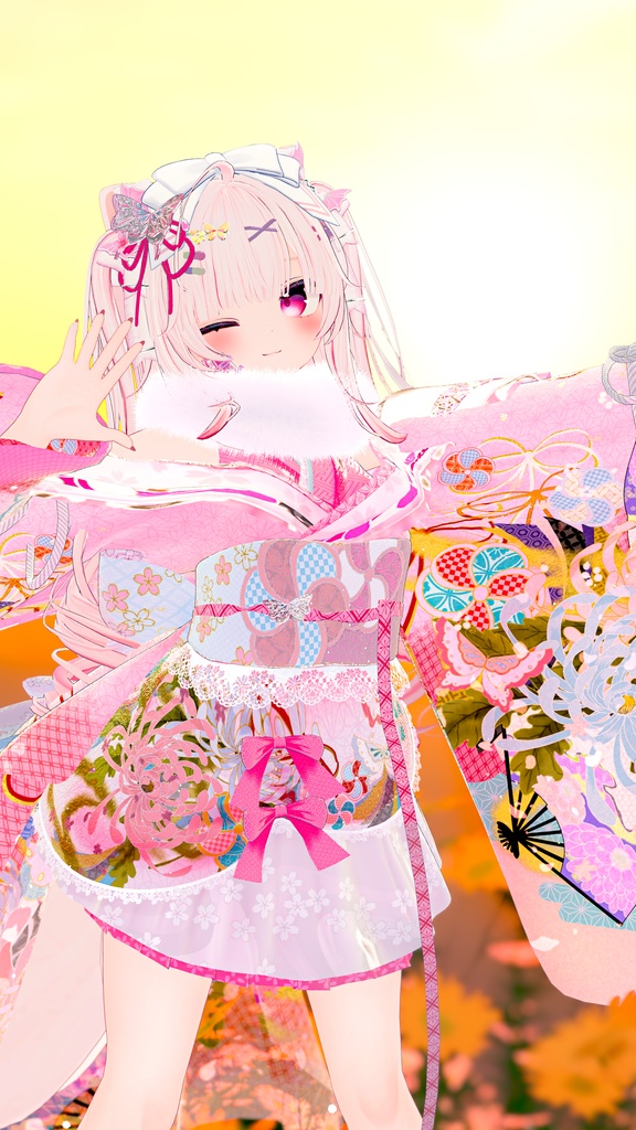 《43アバター対応衣装》桜花宵衣