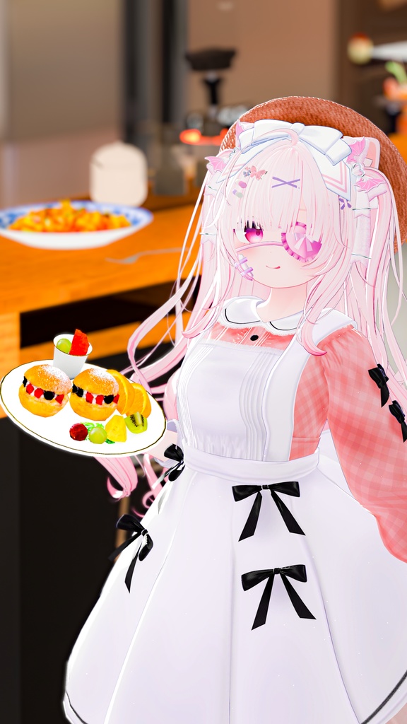 《41アバター対応衣装》ベルチェックワンピース