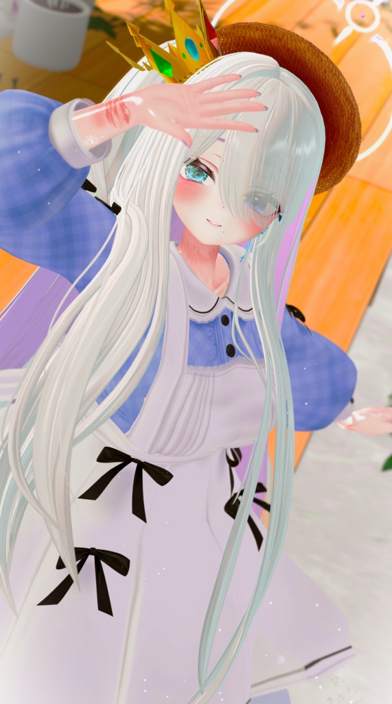 《41アバター対応衣装》ベルチェックワンピース