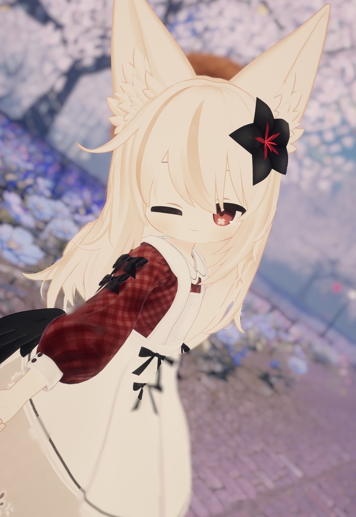 《41アバター対応衣装》ベルチェックワンピース