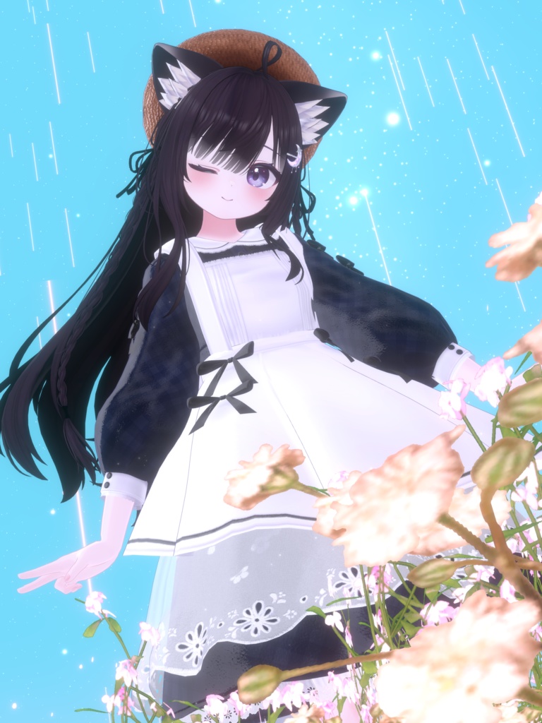 《41アバター対応衣装》ベルチェックワンピース