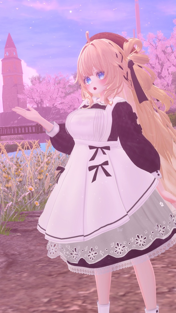 《41アバター対応衣装》ベルチェックワンピース