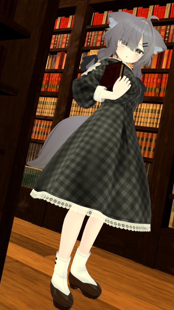 《41アバター対応衣装》ベルチェックワンピース