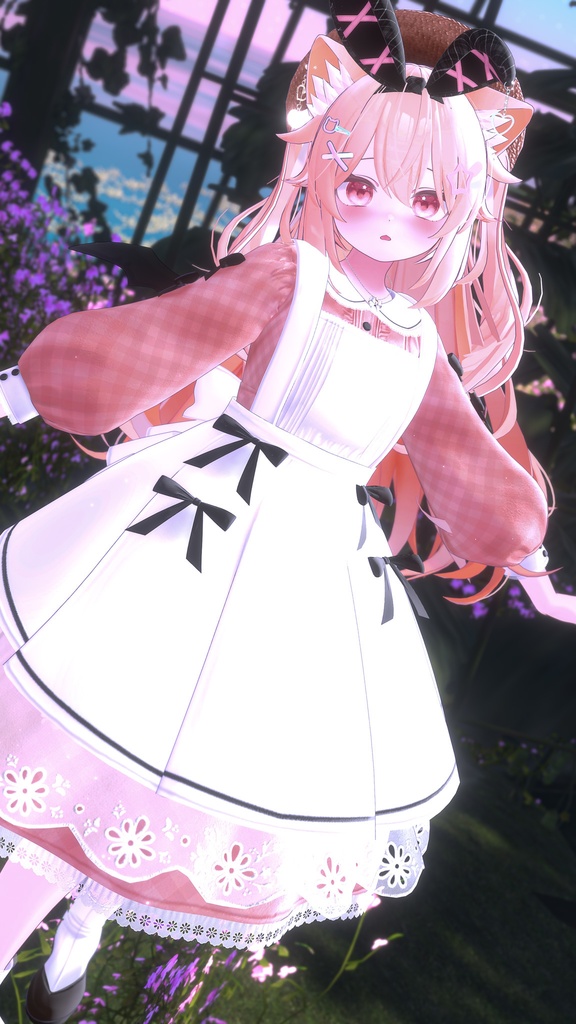 《41アバター対応衣装》ベルチェックワンピース