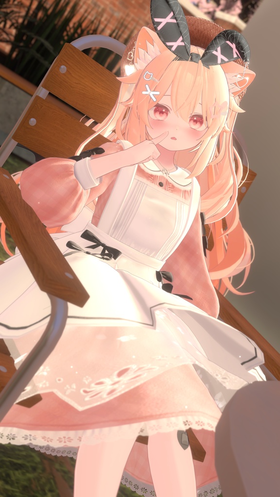 《41アバター対応衣装》ベルチェックワンピース