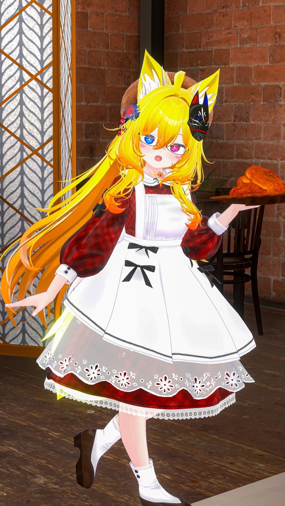 《41アバター対応衣装》ベルチェックワンピース