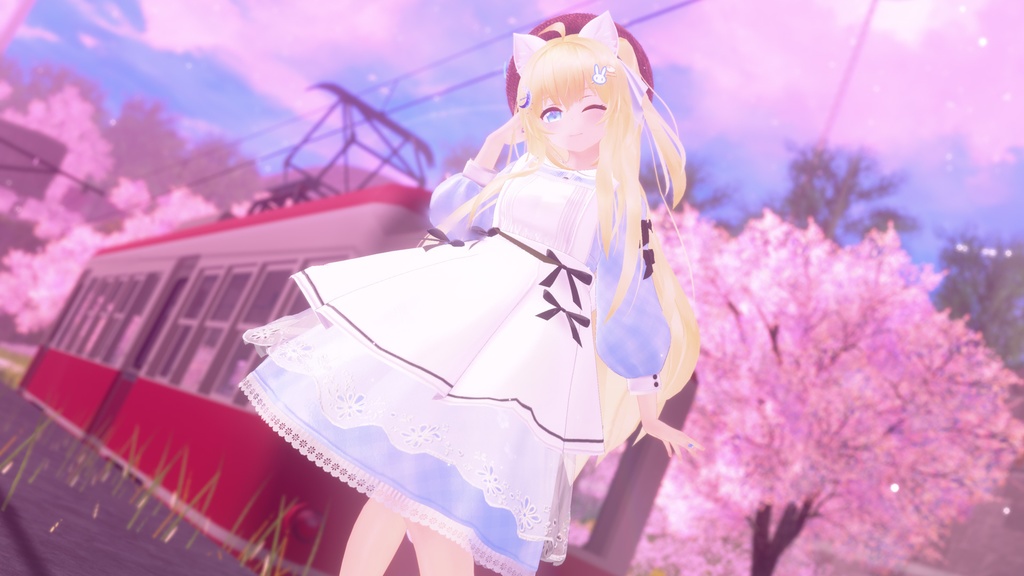 《41アバター対応衣装》ベルチェックワンピース