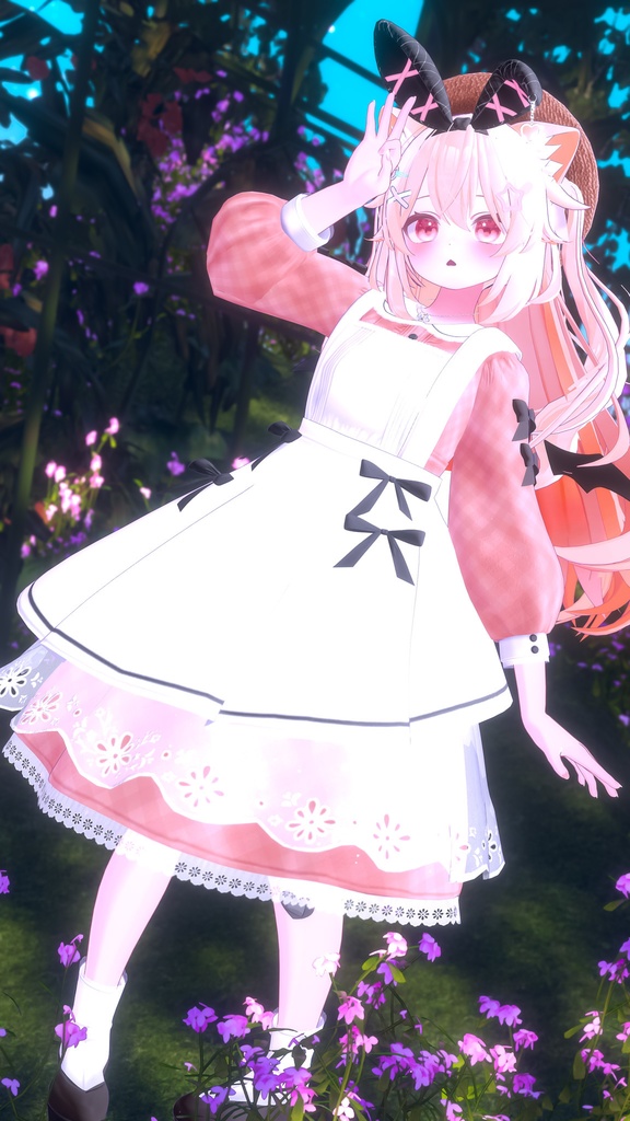 《41アバター対応衣装》ベルチェックワンピース