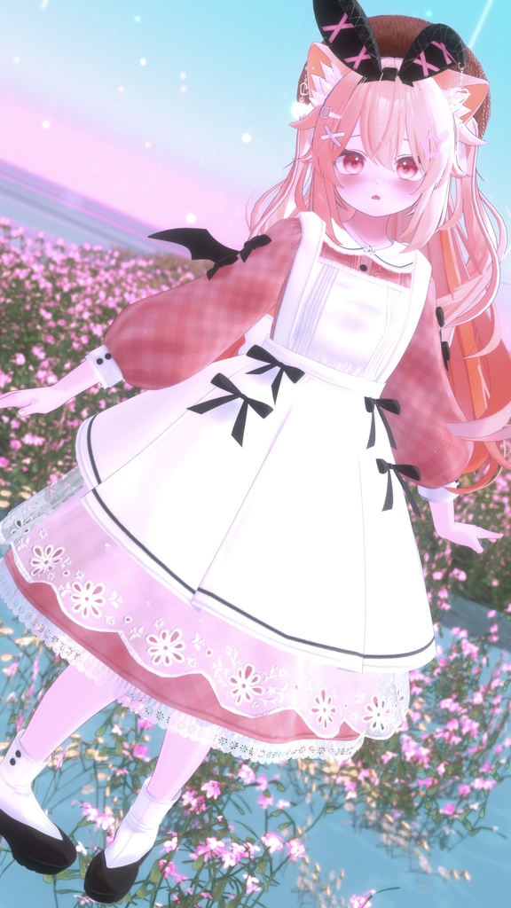 《41アバター対応衣装》ベルチェックワンピース