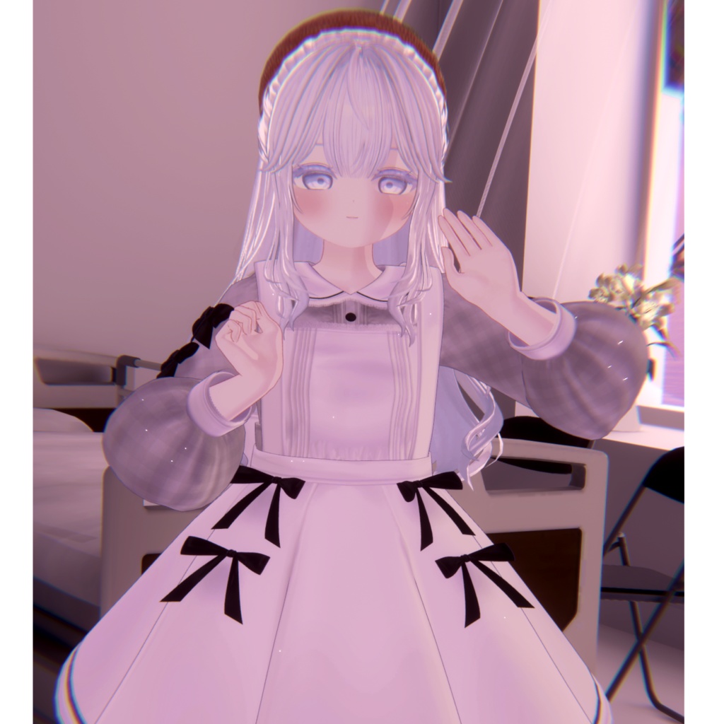 《41アバター対応衣装》ベルチェックワンピース