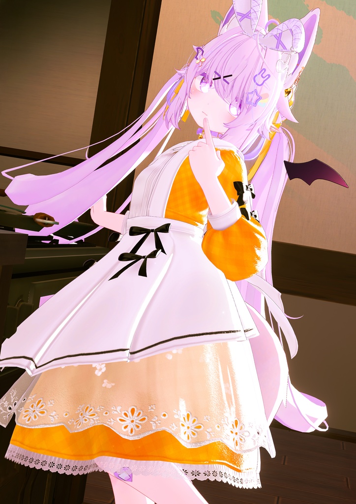 《41アバター対応衣装》ベルチェックワンピース