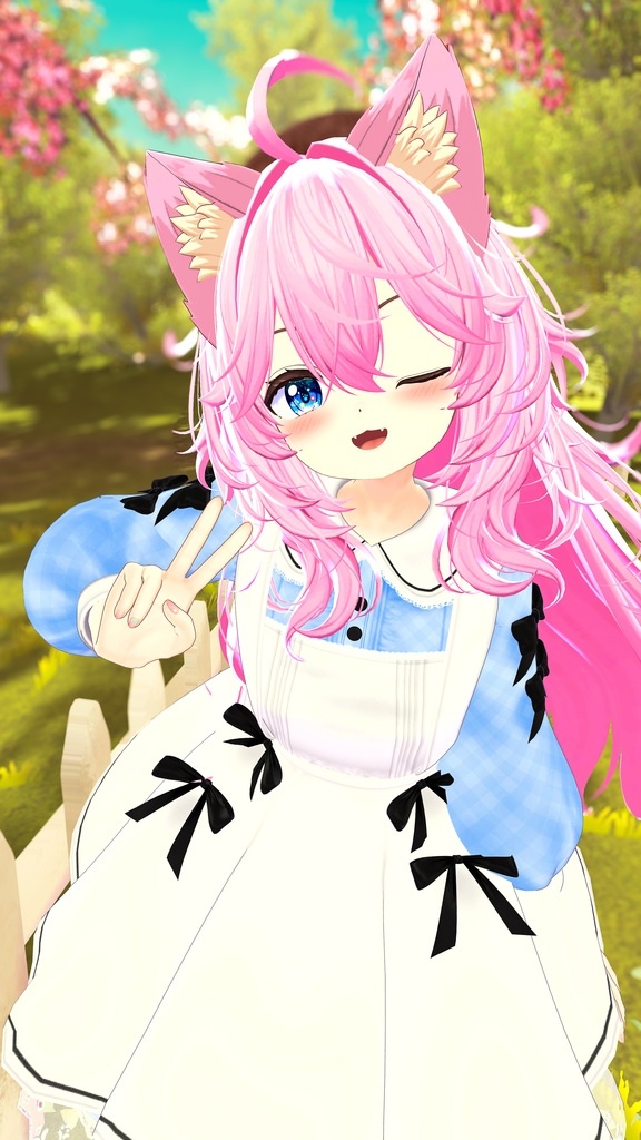 《41アバター対応衣装》ベルチェックワンピース