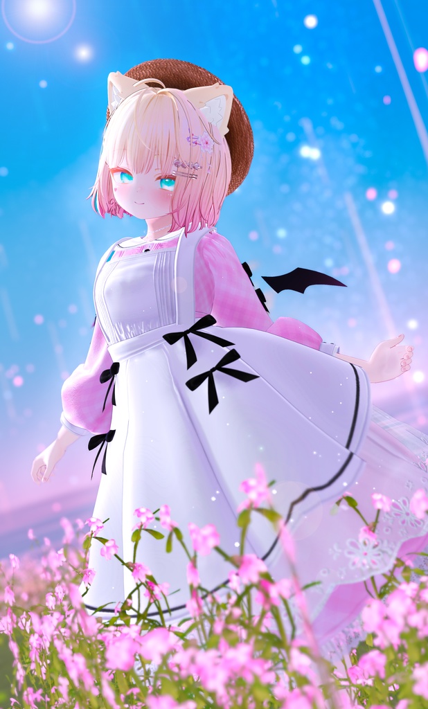 《41アバター対応衣装》ベルチェックワンピース