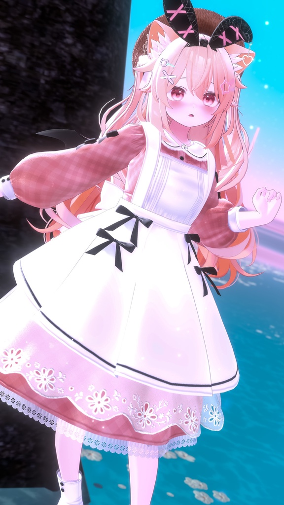 《41アバター対応衣装》ベルチェックワンピース