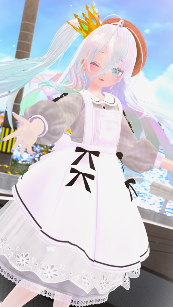 《41アバター対応衣装》ベルチェックワンピース