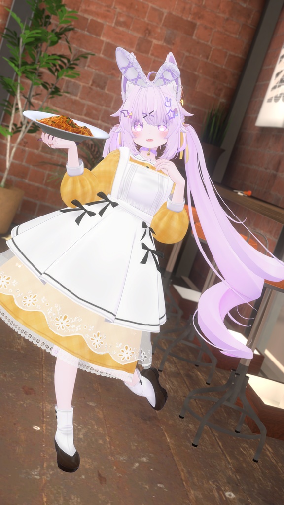 《41アバター対応衣装》ベルチェックワンピース