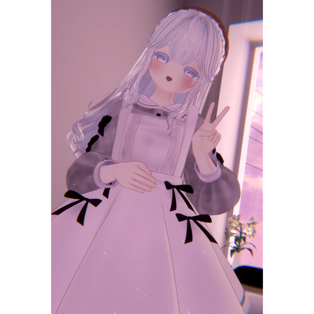 《41アバター対応衣装》ベルチェックワンピース