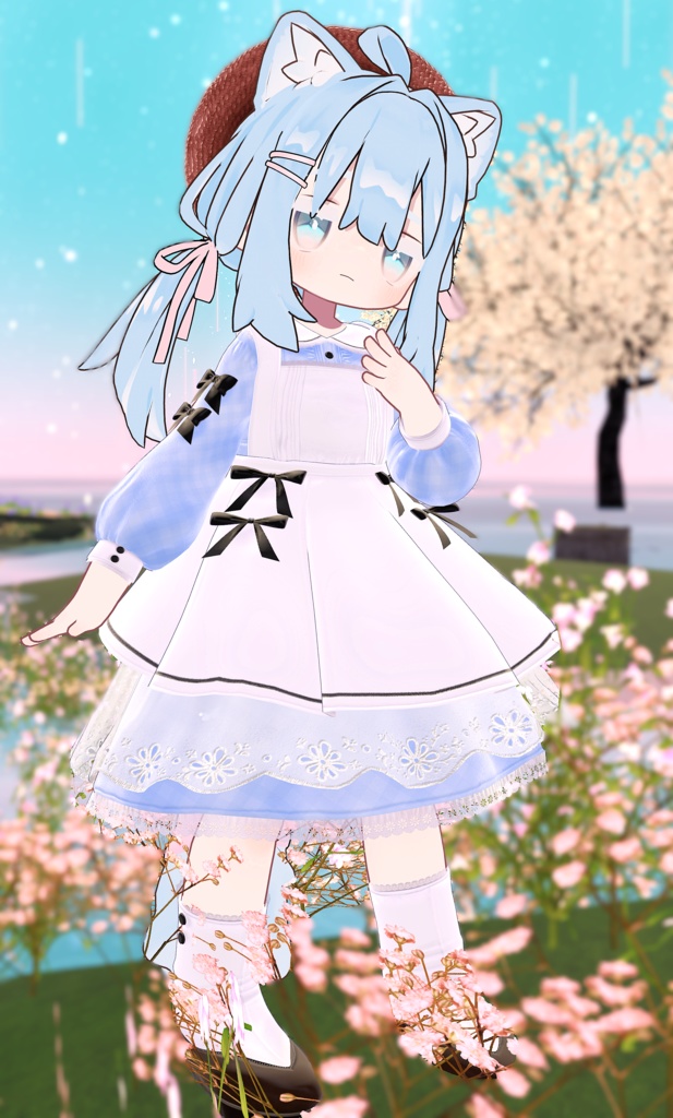 《41アバター対応衣装》ベルチェックワンピース