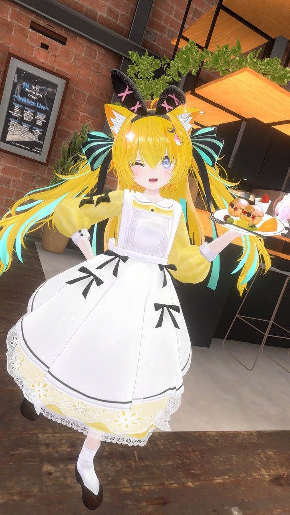 《41アバター対応衣装》ベルチェックワンピース