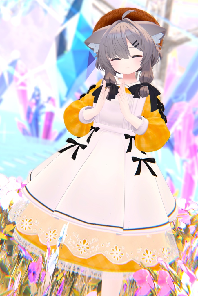 《41アバター対応衣装》ベルチェックワンピース