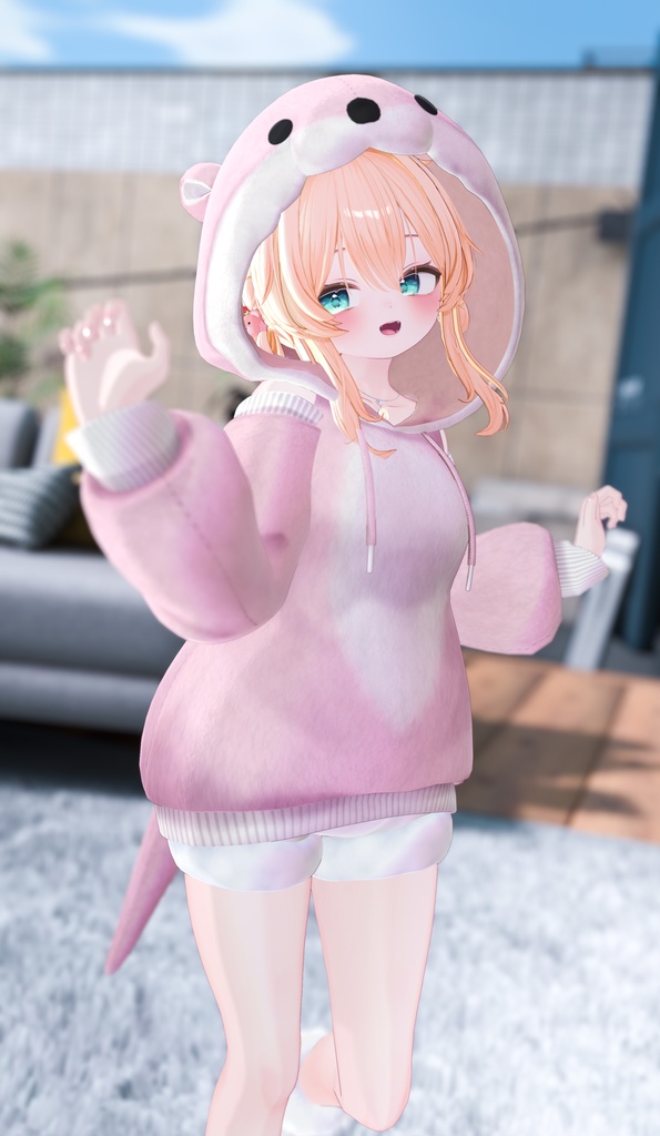 《40アバター対応衣装》カワウソパーカー -KawausoParker-《~2/6までSALE中!》