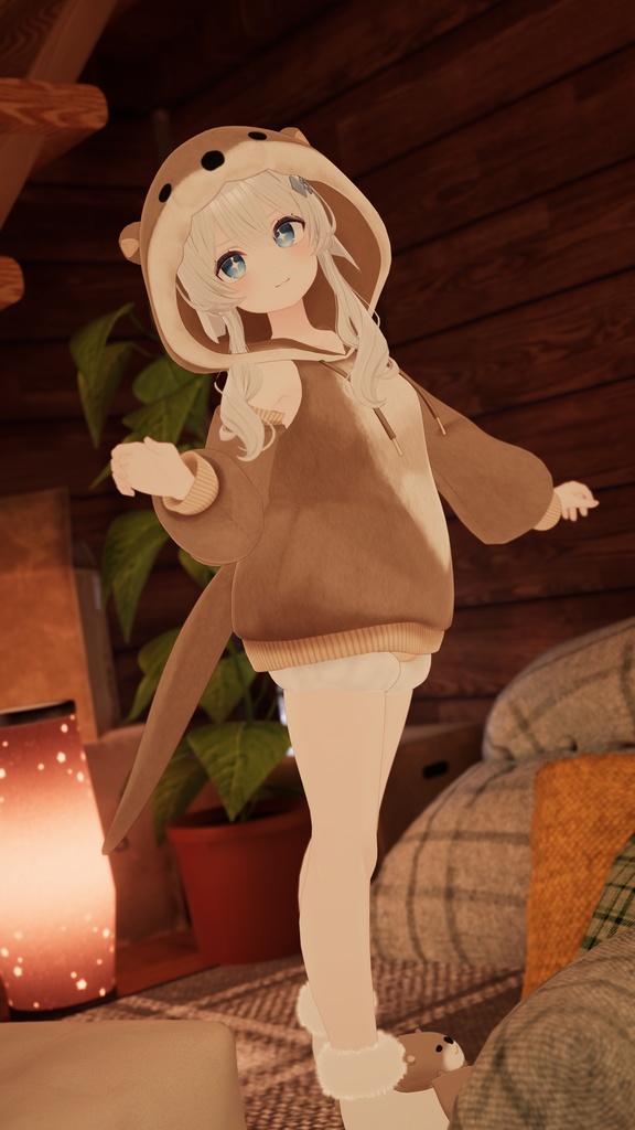 《40アバター対応衣装》カワウソパーカー -KawausoParker-《~2/6までSALE中!》