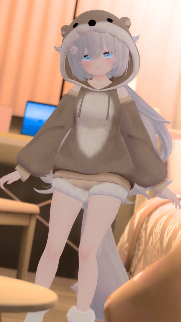 《40アバター対応衣装》カワウソパーカー -KawausoParker-《~2/6までSALE中!》