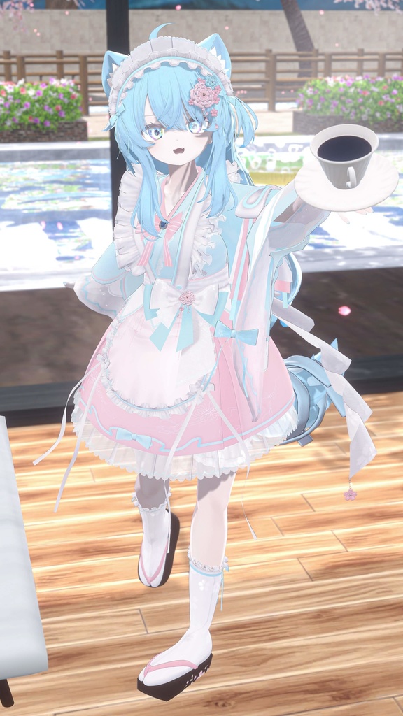 《44アバター対応衣装》咲楽クラリアー和メイドドレスー 《~5/7 SALE中!》
