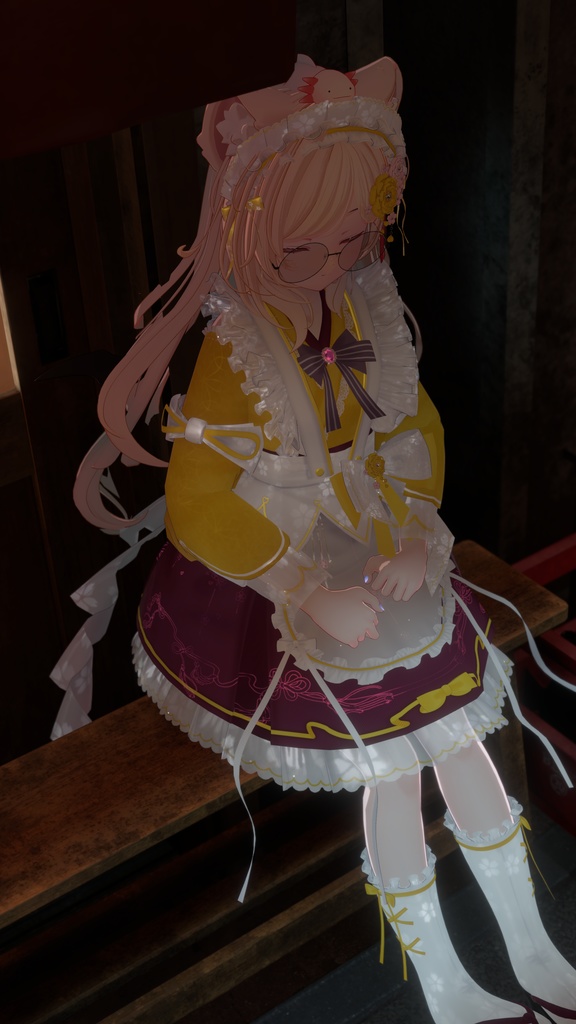 《44アバター対応衣装》咲楽クラリアー和メイドドレスー 《~5/7 SALE中!》