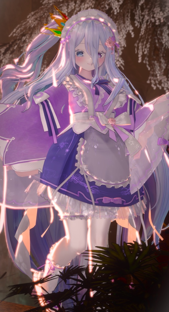 《44アバター対応衣装》咲楽クラリアー和メイドドレスー 《~5/7 SALE中!》
