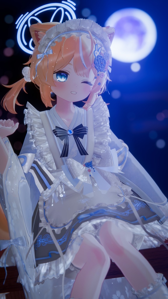 《44アバター対応衣装》咲楽クラリアー和メイドドレスー 《~5/7 SALE中!》