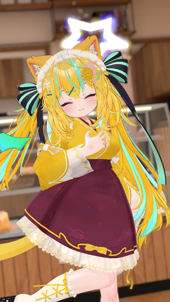 《44アバター対応衣装》咲楽クラリアー和メイドドレスー 《~5/7 SALE中!》