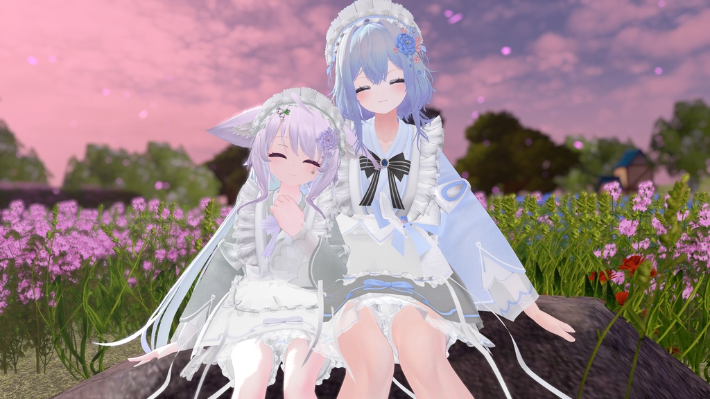 《44アバター対応衣装》咲楽クラリアー和メイドドレスー 《~5/7 SALE中!》