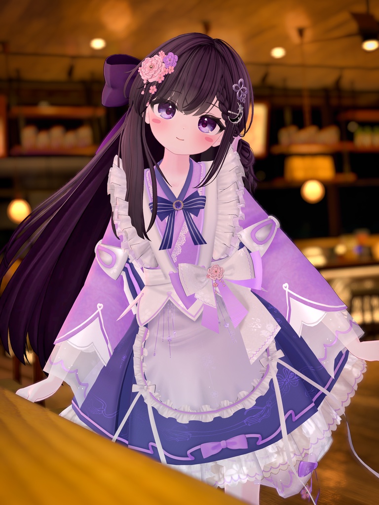 《44アバター対応衣装》咲楽クラリアー和メイドドレスー 《~5/7 SALE中!》