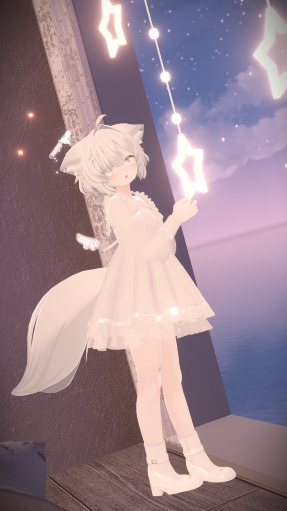 《44アバター対応衣装》ピュアリリィワンピース -PureLilyDress- 《~6/7 Sale中!》