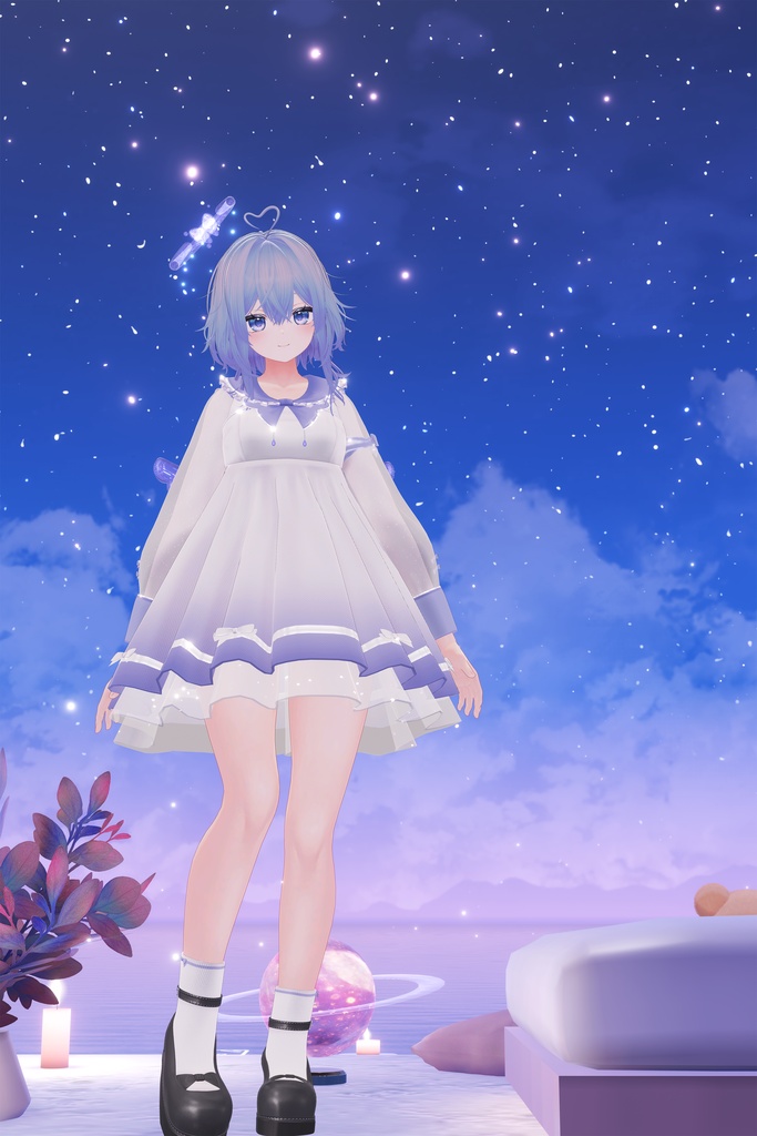 《44アバター対応衣装》ピュアリリィワンピース -PureLilyDress- 《~6/7 Sale中!》