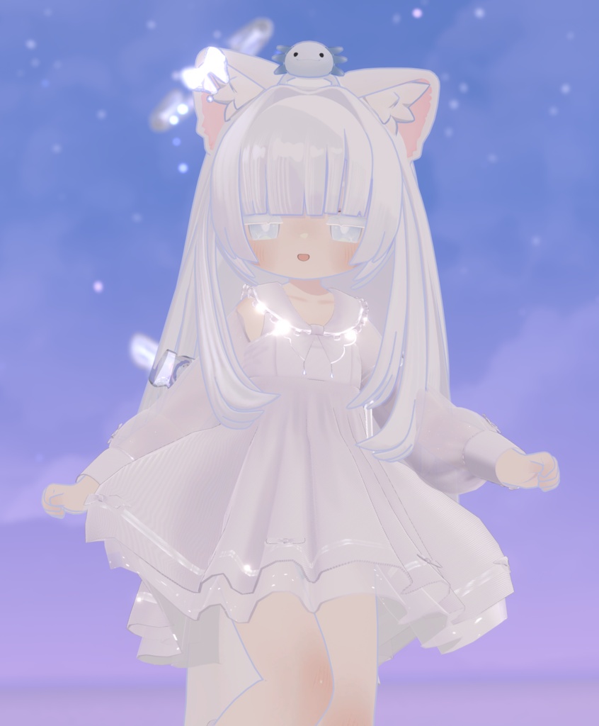 《44アバター対応衣装》ピュアリリィワンピース -PureLilyDress- 《~6/7 Sale中!》