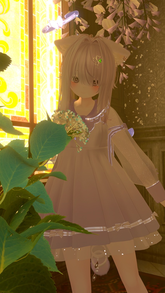 《44アバター対応衣装》ピュアリリィワンピース -PureLilyDress- 《~6/7 Sale中!》