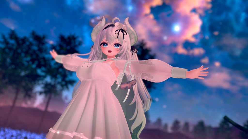 《44アバター対応衣装》ピュアリリィワンピース -PureLilyDress- 《~6/7 Sale中!》